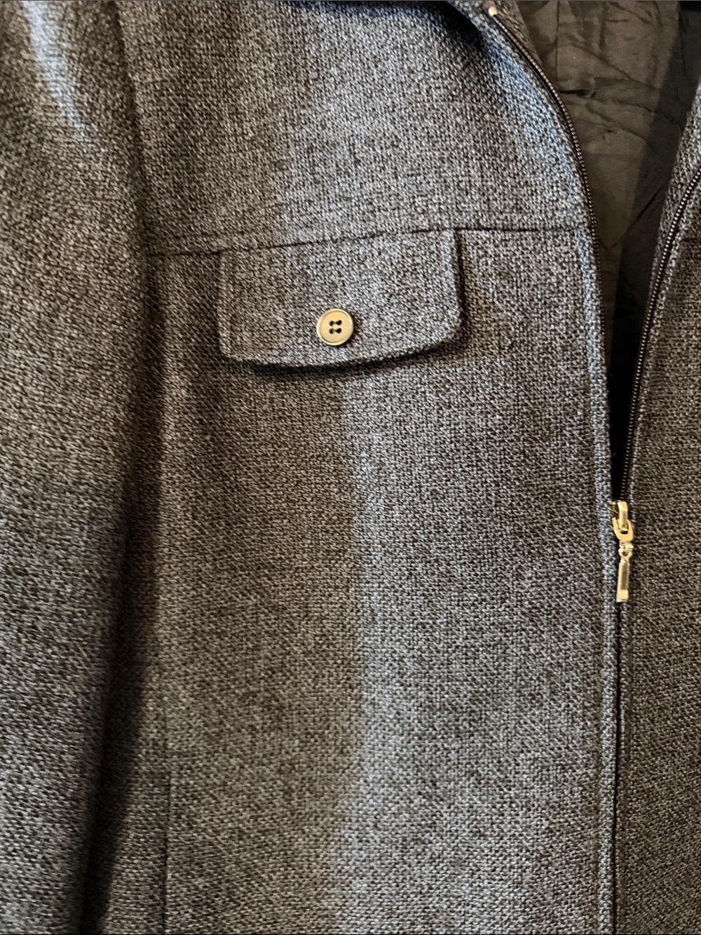Blue Zip-Front Jacket - Picture 3 of 5